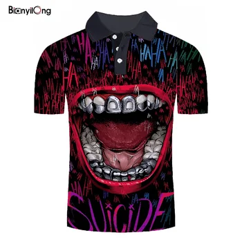 BIANYILONG 2019 New polo shirt men Men's Red smiley face clown 3D Tops Shirt for Men Sportwear Homme Clothing Casual Male
BIANYILONG 2019 New polo shirt men Men's Red smiley face clown 3D Tops Shirt for Men Sportwear Homme Clothing Casual Male