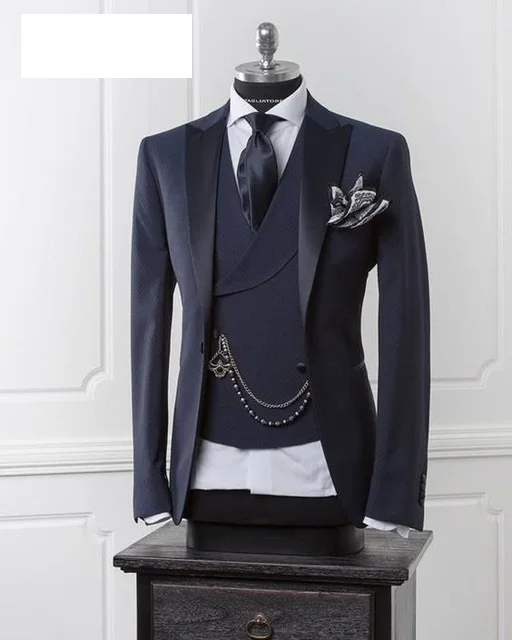 Navy Blue Men Blazer Business Modern Men Suit With Pants Slim Fit Wedding Suits For Men Prom Formal Jacket Tuxedo Costume Homme
Navy Blue Men Blazer Business Modern Men Suit With Pants Slim Fit Wedding Suits For Men Prom Formal Jacket Tuxedo Costume Homme