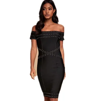 Summer Style 3 Colors Sexy Off Shoulder Black Pink Blue Women Bandage Dress 2020 Designer Bodycon Elegant Evening Party Dress
Summer Style 3 Colors Sexy Off Shoulder Black Pink Blue Women Bandage Dress 2020 Designer Bodycon Elegant Evening Party Dress