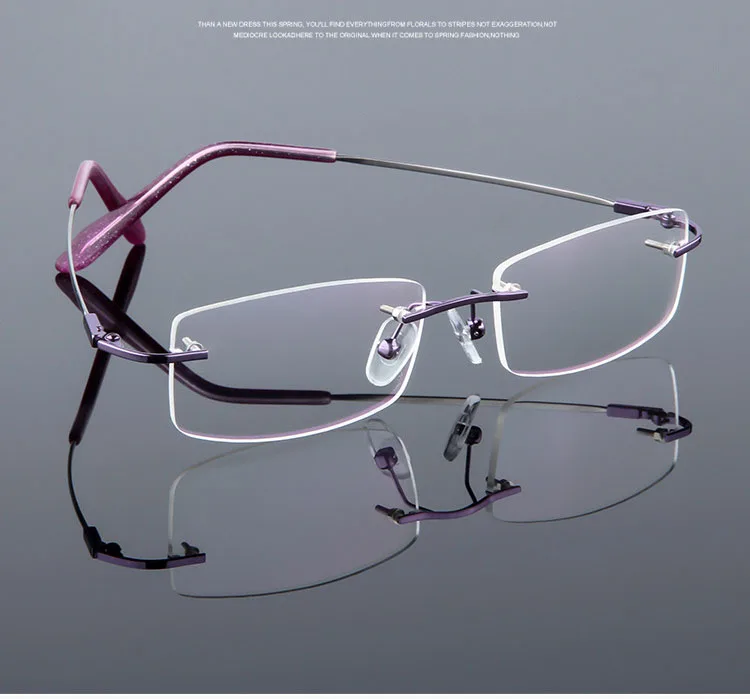 Anty niebieskie światło Stop tytanu bezramowe kwadratowe okulary dla krótkowzroczności kobiety mężczyźni okulary korekcyjne bez oprawek 0 -0,5 -0,75 do -6,0 9 H589c30de2a13438d869faae784daf5e3f