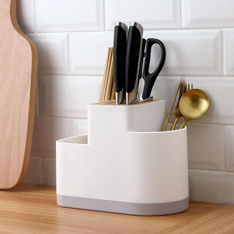Knife Stand Holder Multi-function Utensil Holder Integrated Chopsticks Knife Spoon Storage Box Drainages Kitchen Accessories
Knife Stand Holder Multi-function Utensil Holder Integrated Chopsticks Knife Spoon Storage Box Drainages Kitchen Accessories