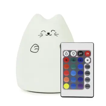 USB LED Light Cute Kitten Night Light Soft Silicone Cartoon Breathing 7 Colors Changing with Remote Control LED Lamp 2 Pattern 
USB LED Light Cute Kitten Night Light Soft Silicone Cartoon Breathing 7 Colors Changing with Remote Control LED Lamp 2 Pattern
