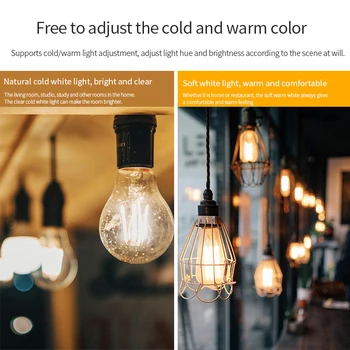 Retro Filament Light Bulb JOSHNESE Filament WiFi Smart Light Bulb EWeLink APP Remote Control 2700-6500K Cold Warm Dual-color
Retro Filament Light Bulb JOSHNESE Filament WiFi Smart Light Bulb EWeLink APP Remote Control 2700-6500K Cold Warm Dual-color