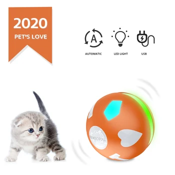 Smart Interactive Cat Toy Ball USB Rechargeable Rolling Ball 360 Degree Self Rotating LED Light Pet Toys for Cat Interactive Toy
Smart Interactive Cat Toy Ball USB Rechargeable Rolling Ball 360 Degree Self Rotating LED Light Pet Toys for Cat Interactive Toy