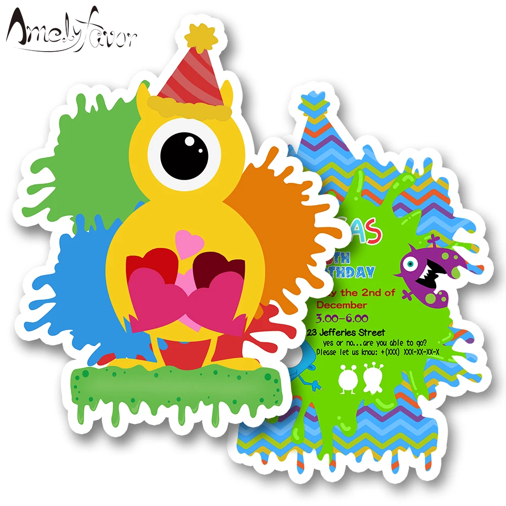 Mini Monster Theme Party Invitation Card Birthday Party Event House Moving Decorations Supplies Blank Custom-made Invitations
Mini Monster Theme Party Invitation Card Birthday Party Event House Moving Decorations Supplies Blank Custom-made Invitations