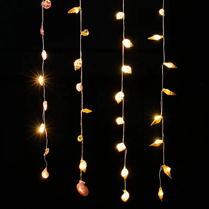 Mediterranean Style LED Shell String Lights Natural Conch Home Wall Hangings Marine Decorative Pendants 2m 10 Pcs
Mediterranean Style LED Shell String Lights Natural Conch Home Wall Hangings Marine Decorative Pendants 2m 10 Pcs