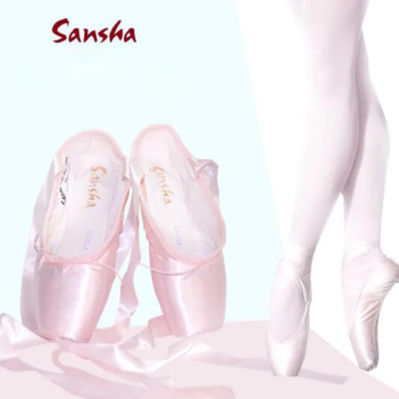Professional Sansha Ballet Dance Shoes For Women Girls Kids Canvas Satin Pointe Shoes With Ribbons Silicone Toe Pad SP 
Professional Sansha Ballet Dance Shoes For Women Girls Kids Canvas Satin Pointe Shoes With Ribbons Silicone Toe Pad SP