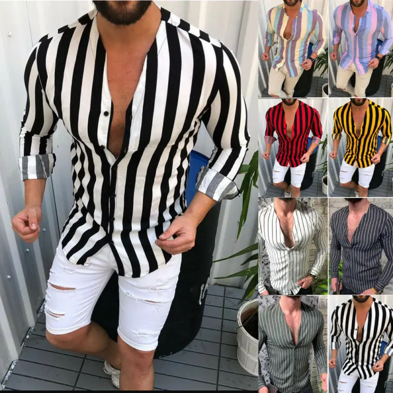 Men`s Slim Fit Cotton Linen Striped Long Sleeve Shirt Fashion Loose Casual V-Neck Shirts Tops
Men`s Slim Fit Cotton Linen Striped Long Sleeve Shirt Fashion Loose Casual V-Neck Shirts Tops