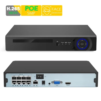 

Security IP Camera video Surveillance CCTV System P2P H.265 H.264 4/8CH POE NVR ONVIF 2MP/5MP Network Video Recorder