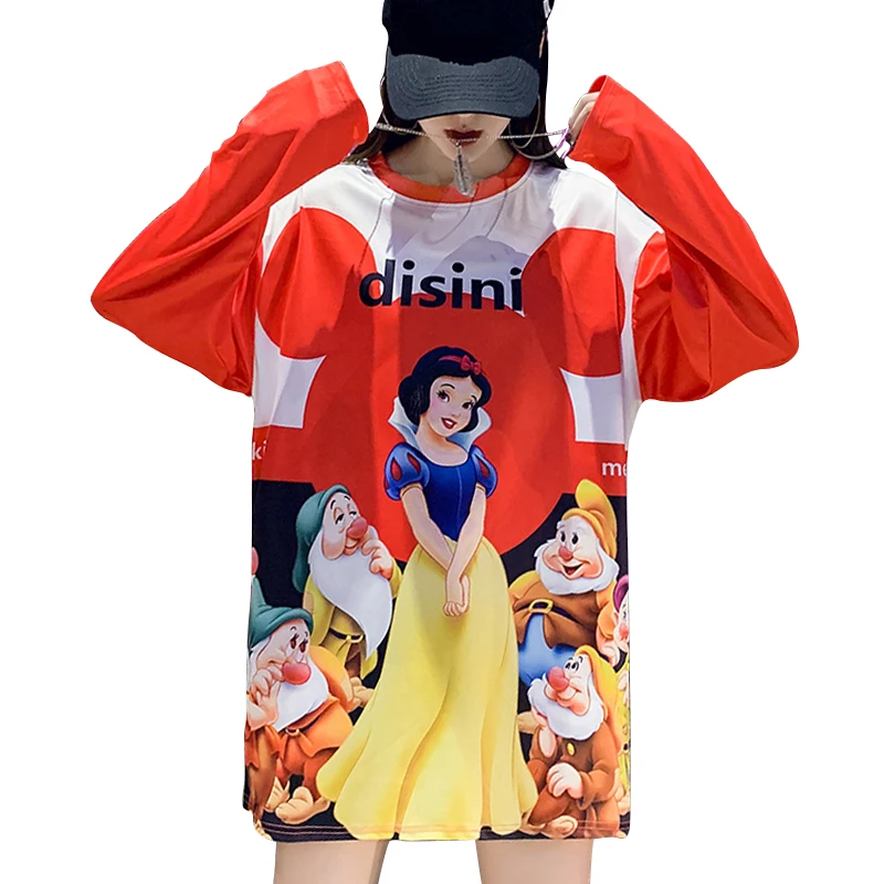 2019 New Fashion Women Long T-shirt Printed Cartoon Character O-Neck Short sleeves Casual Loose Female T shirt
2019 New Fashion Women Long T-shirt Printed Cartoon Character O-Neck Short sleeves Casual Loose Female T shirt