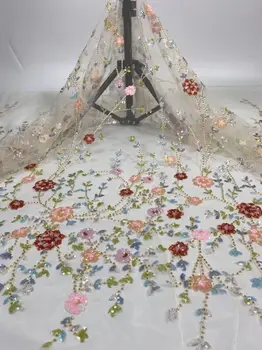 Elegant evening dress material French lace fabric with shinning sequins lady tulle cloth for dress PAN372 (5yards/pc) 
Elegant evening dress material French lace fabric with shinning sequins lady tulle cloth for dress PAN372 (5yards/pc)