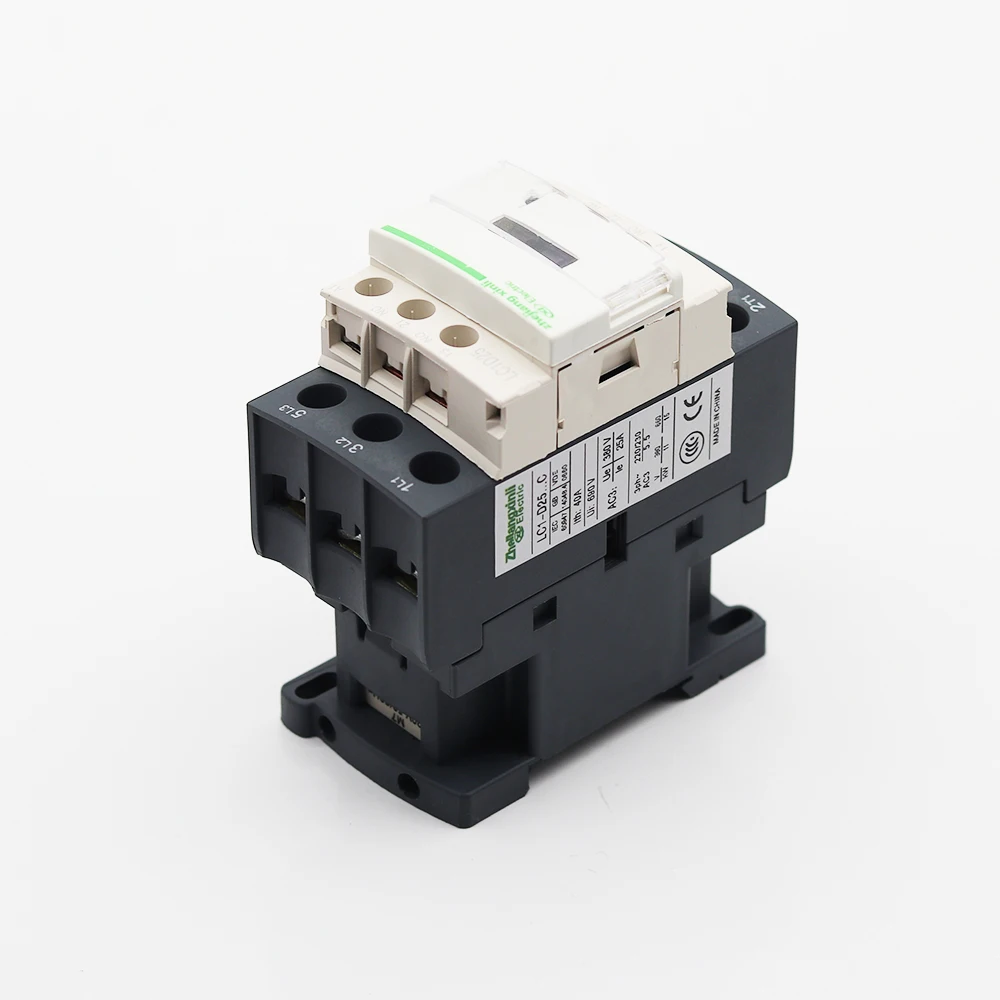 

CJX2-2510 LC1-D25 AC Contactor 25A 3 Phase 3-Pole 380V 220V 110V 36V 24V 50/60Hz Din Rail Mounted 3P+1NO Normal Open