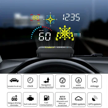 Q10 HUD Display Car Navigator Windshield Projector Head-up Display With Live Navigation OBD2 Display OBD2 And GPS Modes 2In1 HUD
Q10 HUD Display Car Navigator Windshield Projector Head-up Display With Live Navigation OBD2 Display OBD2 And GPS Modes 2In1 HUD