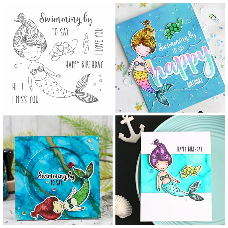 Mermaid Swimming By+Phrases Clear Stamps For DIY Card Making Kids Transparent Silicone Stamp New 2019
Mermaid Swimming By+Phrases Clear Stamps For DIY Card Making Kids Transparent Silicone Stamp New 2019