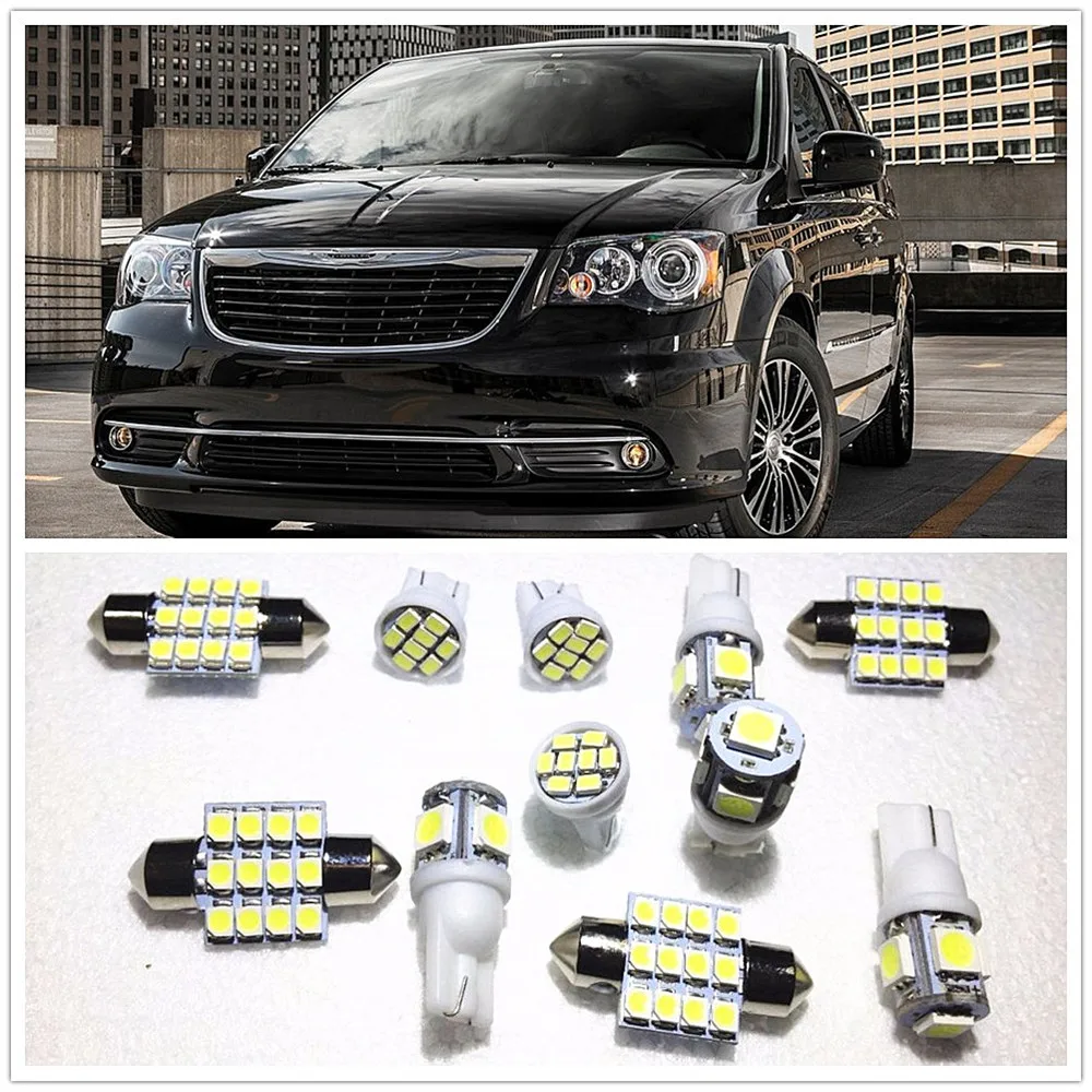 11 set White LED Lights Interior Package Map Dome For Chrysler Town & Country 300 200 2000-2019 | Автомобили и мотоциклы