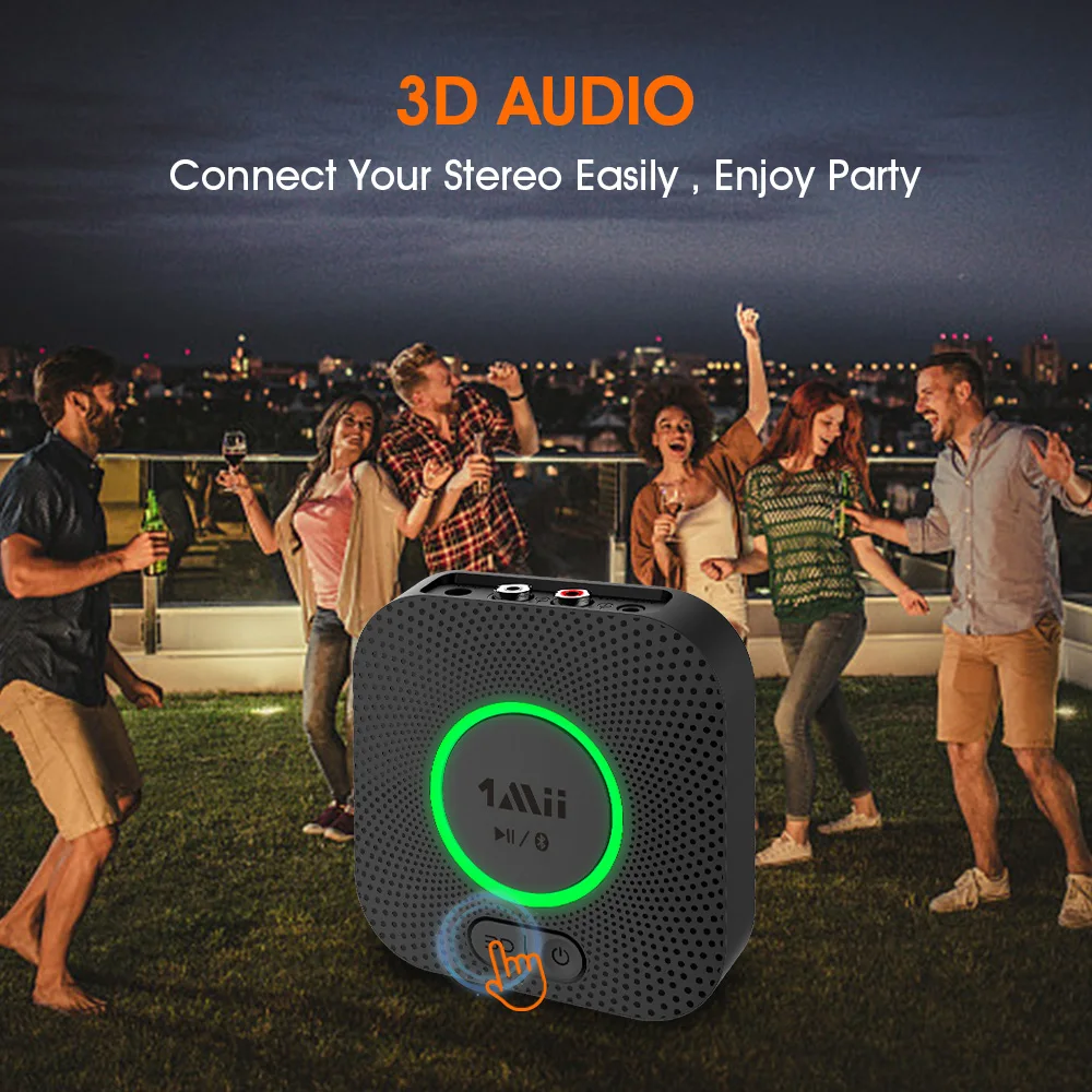1Mii B06 Plus Bluetooth 5 0 аудио приемник aptX LL HD 3D 2RCA 3 мм разъем AUX адаптер для автомобильных