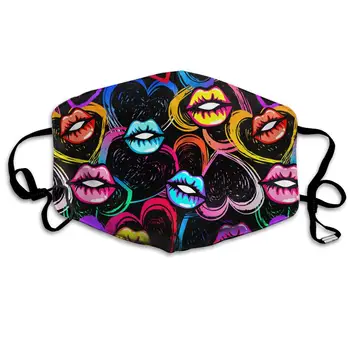 Kiss Lips And Hearts Washable Reusable Mask, Cotton Anti Dust Half Face Mouth Mask For Kids Teens Men Women With Adjustable
Kiss Lips And Hearts Washable Reusable Mask, Cotton Anti Dust Half Face Mouth Mask For Kids Teens Men Women With Adjustable