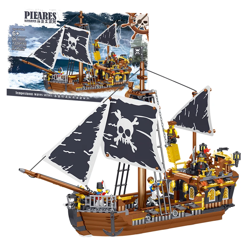Enlighten Pirate Ships Model Compatible legoinglys Warship Boats Caribbean Pirates Figures Building Blocks Bricks Toys for kids
Enlighten Pirate Ships Model Compatible legoinglys Warship Boats Caribbean Pirates Figures Building Blocks Bricks Toys for kids