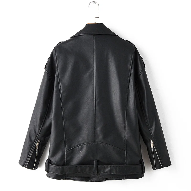 Women's Eco-Leather Oversized Biker Jacket Women's Eco-Leather Oversized Biker Jacket