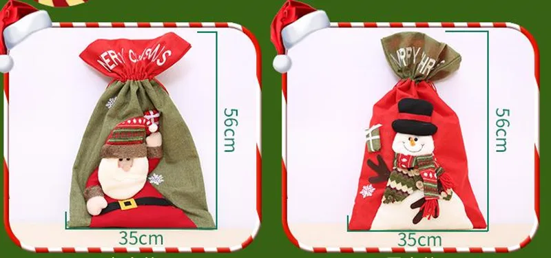 santa sacks large gift bag merry christmas decorations for home