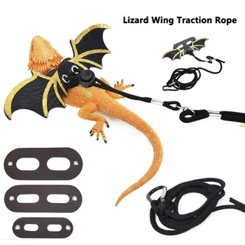 Lizard Traction Rope Reptile Bearded Dragon Harness Leather Leash with Wing Pet Suppiles
Lizard Traction Rope Reptile Bearded Dragon Harness Leather Leash with Wing Pet Suppiles