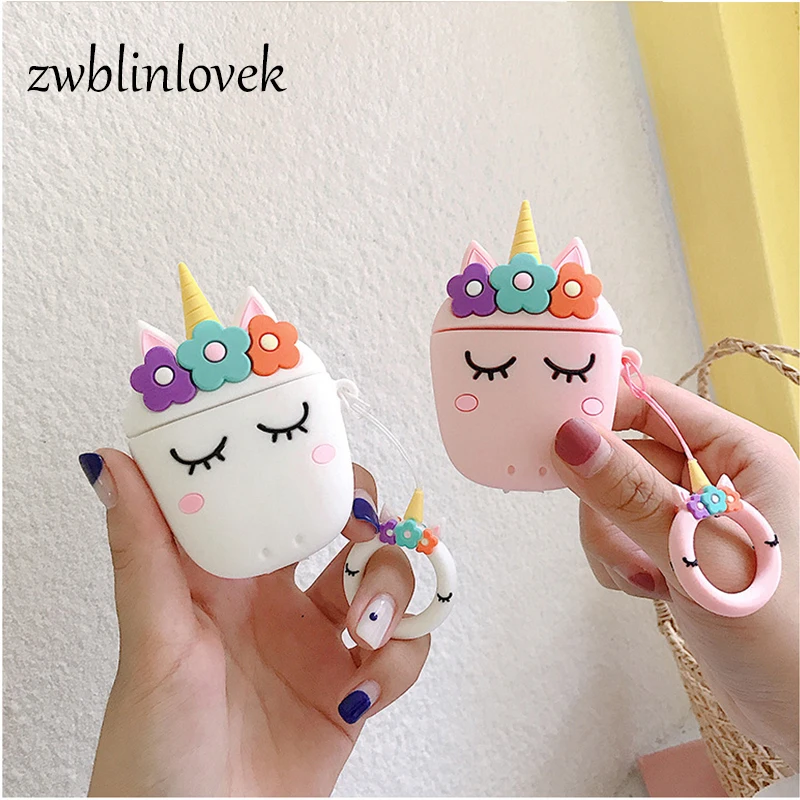 Новый 3d единорог dumbo dot + кольцо беспроводной bluetooth гарнитура силиконовый чехол
