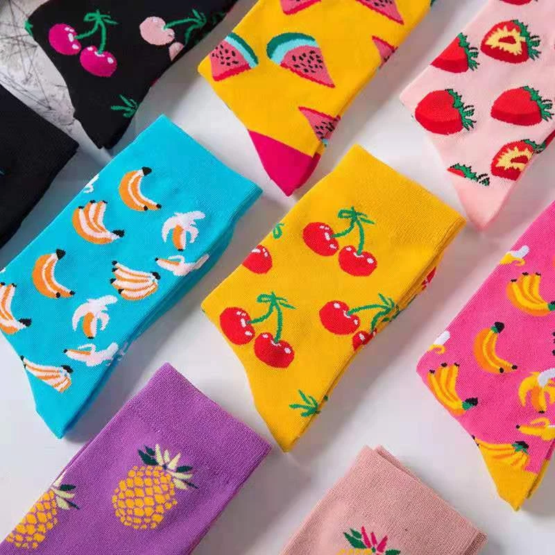 Cute Colorful Fruit Woman Socks Fashion Fun Japanese Korean Harajuku Autumn Winter Cartoon Pictures Good Quality Socks For Lady 
Cute Colorful Fruit Woman Socks Fashion Fun Japanese Korean Harajuku Autumn Winter Cartoon Pictures Good Quality Socks For Lady