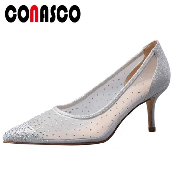 CONASCO Sexy Elegant Women Pumps Rhinestone Mesh High Heels Spring Summer Party Wedding Casual Pointed Toe Shallow Shoes Woman
CONASCO Sexy Elegant Women Pumps Rhinestone Mesh High Heels Spring Summer Party Wedding Casual Pointed Toe Shallow Shoes Woman