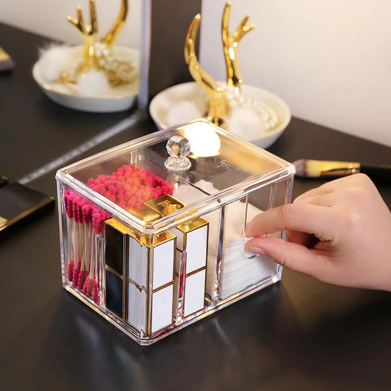 Makeup Organizer Transparent Storage Box Cosmetic Holder Cotton Swab Cotton Cotton Storage Box Desktop Jewelry Box Acrylic
Makeup Organizer Transparent Storage Box Cosmetic Holder Cotton Swab Cotton Cotton Storage Box Desktop Jewelry Box Acrylic