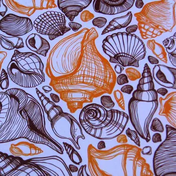 1 yard Polyester/PVC coated Waterproof Fabric for bag, handmaking, Conch and shells - Brown and Yellow on white (width=140cm)
1 yard Polyester/PVC coated Waterproof Fabric for bag, handmaking, Conch and shells - Brown and Yellow on white (width=140cm)