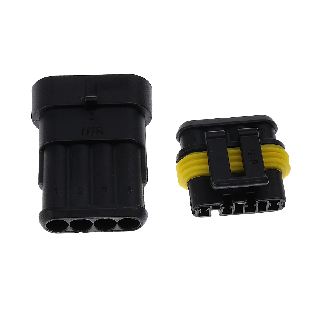 1 Set Car Part 4Pin Way Sealed Waterproof Electrical Wire Connector Plug 1 Set Car Part 4Pin Way Sealed Waterproof Electrical Wire Connector Plug