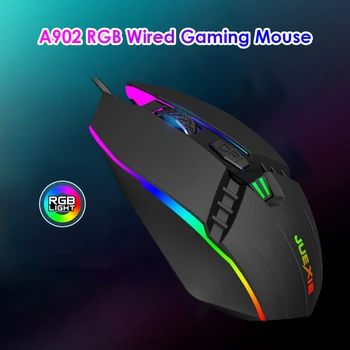 A902 RGB Gaming Mouse 7-Color Breathing Backlit 600 800 1200 DPI 4 Buttons USB Wired Optical Mice for Desktop Laptop PC Gamer
A902 RGB Gaming Mouse 7-Color Breathing Backlit 600 800 1200 DPI 4 Buttons USB Wired Optical Mice for Desktop Laptop PC Gamer