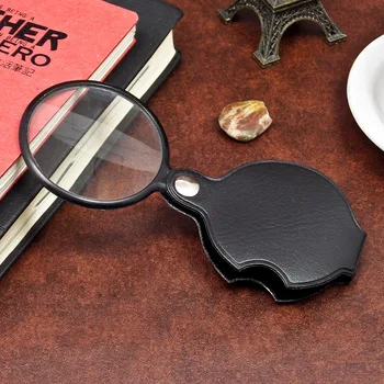 60MM Jewelry Magnifier Portable Glass Material Foldable High Quality Reading Ornament Identification Tool Magnifier With Holster
60MM Jewelry Magnifier Portable Glass Material Foldable High Quality Reading Ornament Identification Tool Magnifier With Holster
