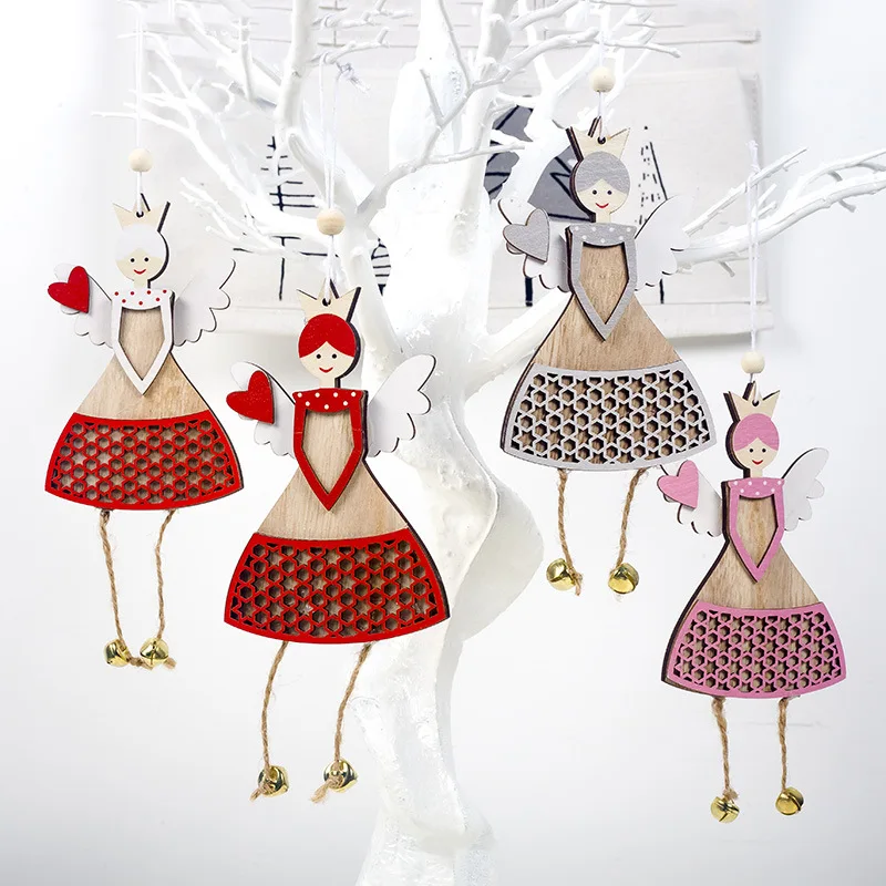 Christmas Decorations Wooden Painted Love Angel Pendant Xmas Tree Bell Hanging Ornament Window Display new year Party Decors
Christmas Decorations Wooden Painted Love Angel Pendant Xmas Tree Bell Hanging Ornament Window Display new year Party Decors