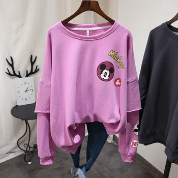 Celebrity Round Neck Loose Sweatshirt Plus-sized Cotton Shirt Tops Students Cartoon Printed Long Sleeve Hoodie Students Tees
Celebrity Round Neck Loose Sweatshirt Plus-sized Cotton Shirt Tops Students Cartoon Printed Long Sleeve Hoodie Students Tees