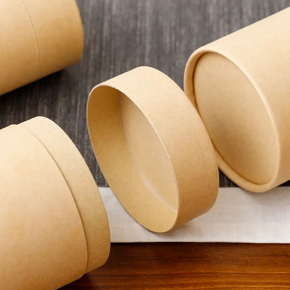 canister packaging cardboard box cmyk printing rolled edge paper