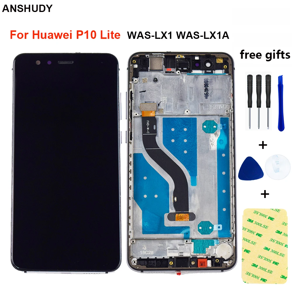 ЖК дисплей для huawei P10 Lite экран WAS LX1/LX2/LX3/L22J/LX2J/L03T/LX1A сенсорный дигитайзер в
