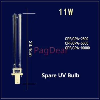 11W Spare UV Lamp Bulb Replacement Part for SunSun CPF-2500,CPF-5000,CPF-10000 11Watt UV Sterilizer Submersible Pump
11W Spare UV Lamp Bulb Replacement Part for SunSun CPF-2500,CPF-5000,CPF-10000 11Watt UV Sterilizer Submersible Pump