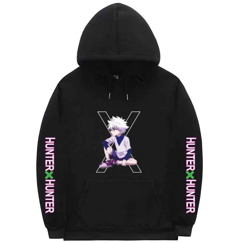 Худи Killua Hunter x с принтом толстовка капюшоном и длинными рукавами осенняя