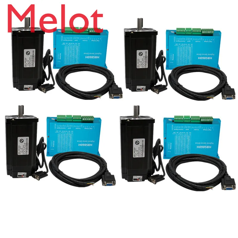 4PCS 4.5N 8.5N 12Nm Nema34 86MM AC DC DSP Closed Loop Stepper Motor Driver HBS860H Hybird Encoder Easy Step Servo Kits
4PCS 4.5N 8.5N 12Nm Nema34 86MM AC DC DSP Closed Loop Stepper Motor Driver HBS860H Hybird Encoder Easy Step Servo Kits