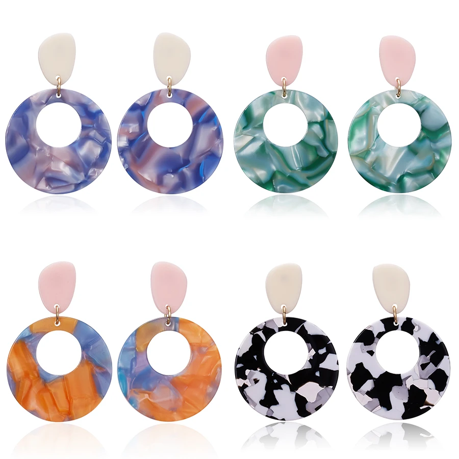 Rinhoo Bohemia Acrylic Resin Drop Earrings Women Leopard Print Round Dangle Earrings Boho Female Statement Jewelry Gift 4 Colors
Rinhoo Bohemia Acrylic Resin Drop Earrings Women Leopard Print Round Dangle Earrings Boho Female Statement Jewelry Gift 4 Colors