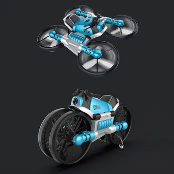 WIFI FPV RC Drone Motorcycle 2In 1 Foldable Helicopter Camera 0.3mp Altitude Hold RC Quadcopter Motorcycle Drone 15.1x17.1x6.6cm
WIFI FPV RC Drone Motorcycle 2In 1 Foldable Helicopter Camera 0.3mp Altitude Hold RC Quadcopter Motorcycle Drone 15.1x17.1x6.6cm