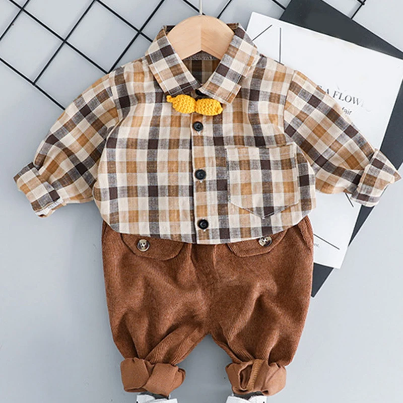 Mayfair Cabin Baby Boy Clothes Set New Autumn Children's Clothing Cute Bow Kids Set Outfit Kids Clothing Suit Plaid Shirt+Pants
Mayfair Cabin Baby Boy Clothes Set New Autumn Children's Clothing Cute Bow Kids Set Outfit Kids Clothing Suit Plaid Shirt+Pants
