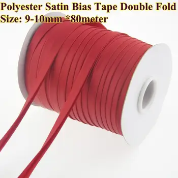 Double Fold Bias Tape Polyester Satin Bias Tape size 1cm*80meter, color Red DIY handmade Sewing material
Double Fold Bias Tape Polyester Satin Bias Tape size 1cm*80meter, color Red DIY handmade Sewing material