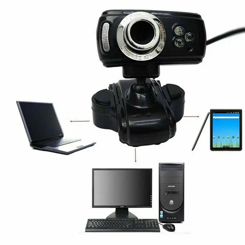 HOT 1920 X 1080P Webcam HD Web Camera 360-Degree Rotating With Built-In HD Microphone 3 LED Lights USB Web Cam Widescreen Video
HOT 1920 X 1080P Webcam HD Web Camera 360-Degree Rotating With Built-In HD Microphone 3 LED Lights USB Web Cam Widescreen Video