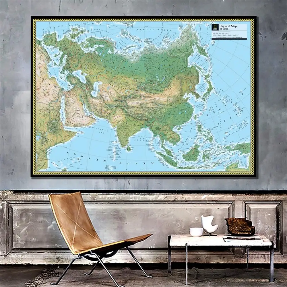 150x225cm Physical Map of Asia World Map Posters and Prints Wall Art Picture Canvas Painting Living room Office Home Decor
150x225cm Physical Map of Asia World Map Posters and Prints Wall Art Picture Canvas Painting Living room Office Home Decor