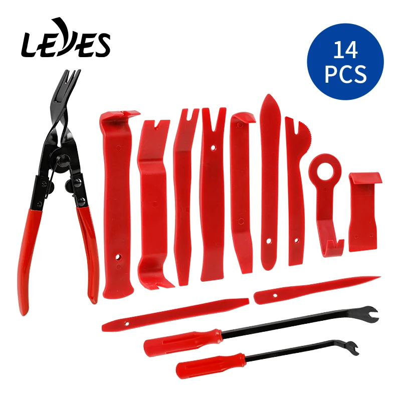 Car Trim Removal Tools Kit Plastic Pry Disassembly Tool Door Clip Panel Crowbar Professional Hand Multitool Set for Auto Repair
Car Trim Removal Tools Kit Plastic Pry Disassembly Tool Door Clip Panel Crowbar Professional Hand Multitool Set for Auto Repair