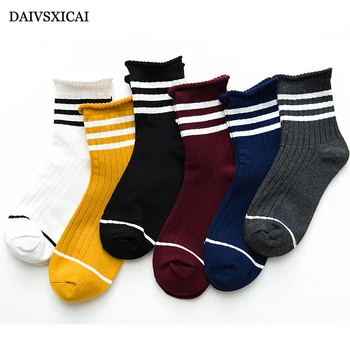 3Pairs/lot=6Pieces Autumn Winter Three-bar Long Tube Socks Ladies Solid Color College Wind Curling Womens Cotton Socks
3Pairs/lot=6Pieces Autumn Winter Three-bar Long Tube Socks Ladies Solid Color College Wind Curling Womens Cotton Socks