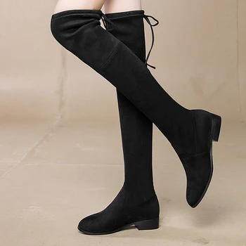New Women Shoes Boots Over the Knee Long Boots Square Heel Boots for Spring Autumn Winter Black Gray Boots 
New Women Shoes Boots Over the Knee Long Boots Square Heel Boots for Spring Autumn Winter Black Gray Boots