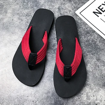 New Male Summer Beach Shoes Black Red Man Flip Flops Big Size Indoor Men Slippers Comfortable Cotton Fabric Flip Flops Men
New Male Summer Beach Shoes Black Red Man Flip Flops Big Size Indoor Men Slippers Comfortable Cotton Fabric Flip Flops Men
